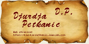 Đurđa Petkanić vizit kartica